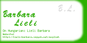 barbara lieli business card
